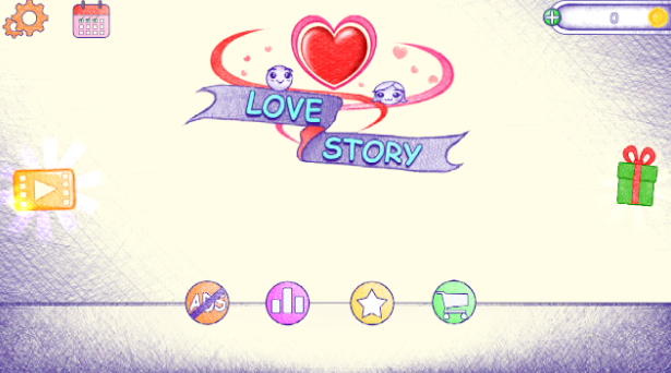 Love Story Draw Physics Line