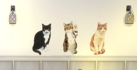 模拟人生4可爱的猫咪墙贴MOD